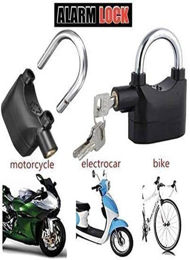 ATETO Touch Siren Motion Sensor Alarm Lock Electronic Touch Siren Alarm Lock for Home Bike Shop Garage Padlock with Smart Motion Sensor Home Office Door and Bikes (Pack of 1) - Image 3